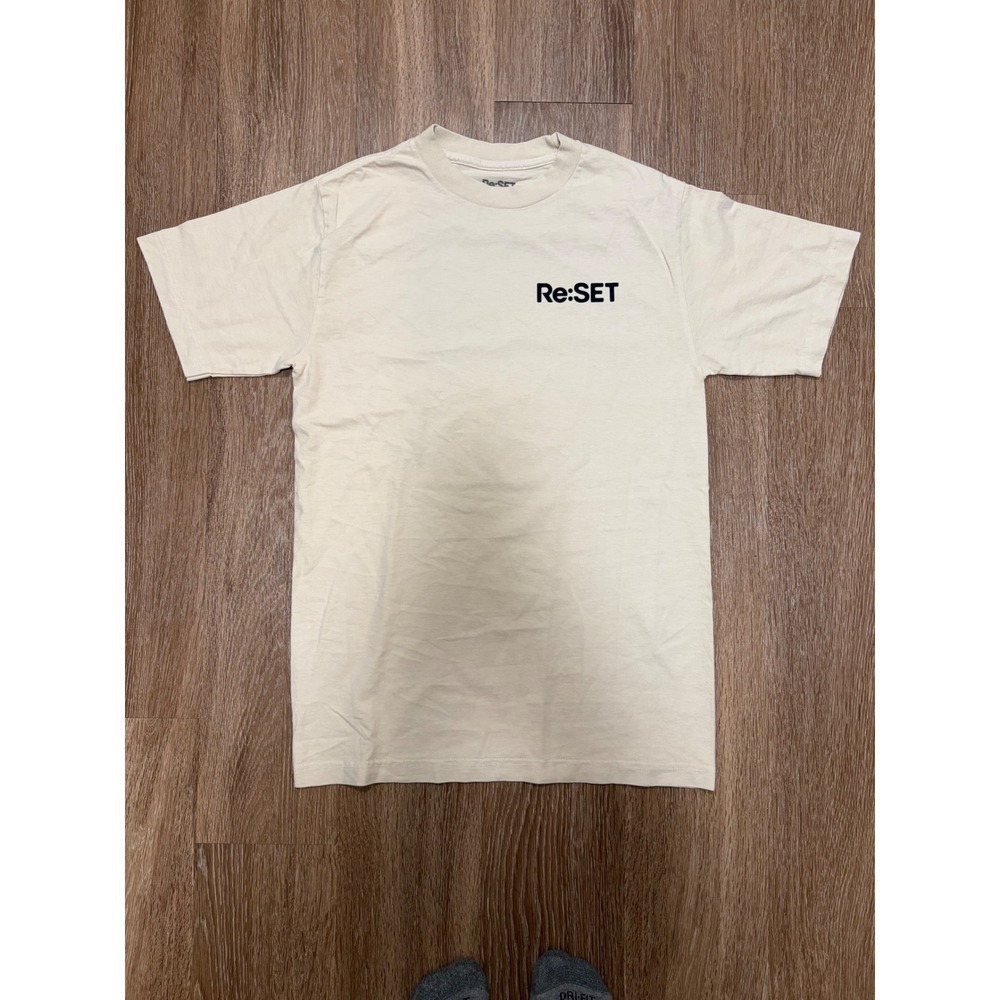 Re:SET 2023 Music Festival Tour T-Shirt Mens Small Cream Less Noise More Music